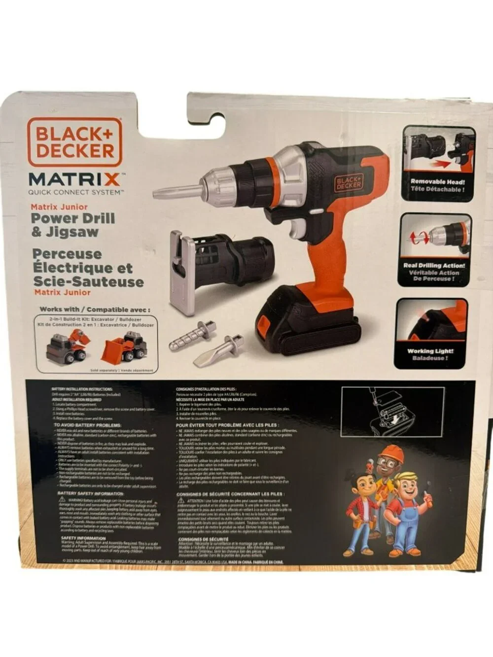Black+Decker Junior Power Drill Toy New